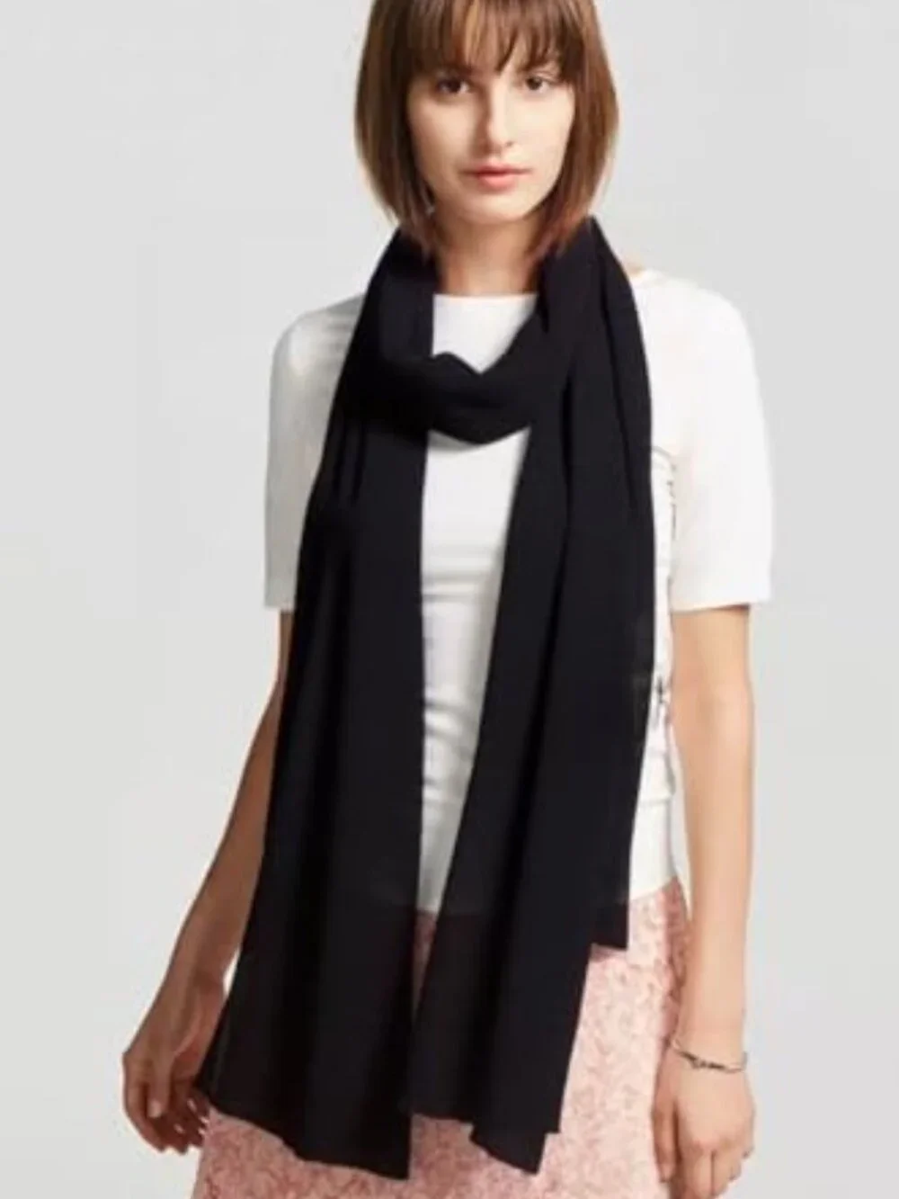 100% Pure Mulberry Silk Long Scarf Shawl Oblong Wrap Gift Packed